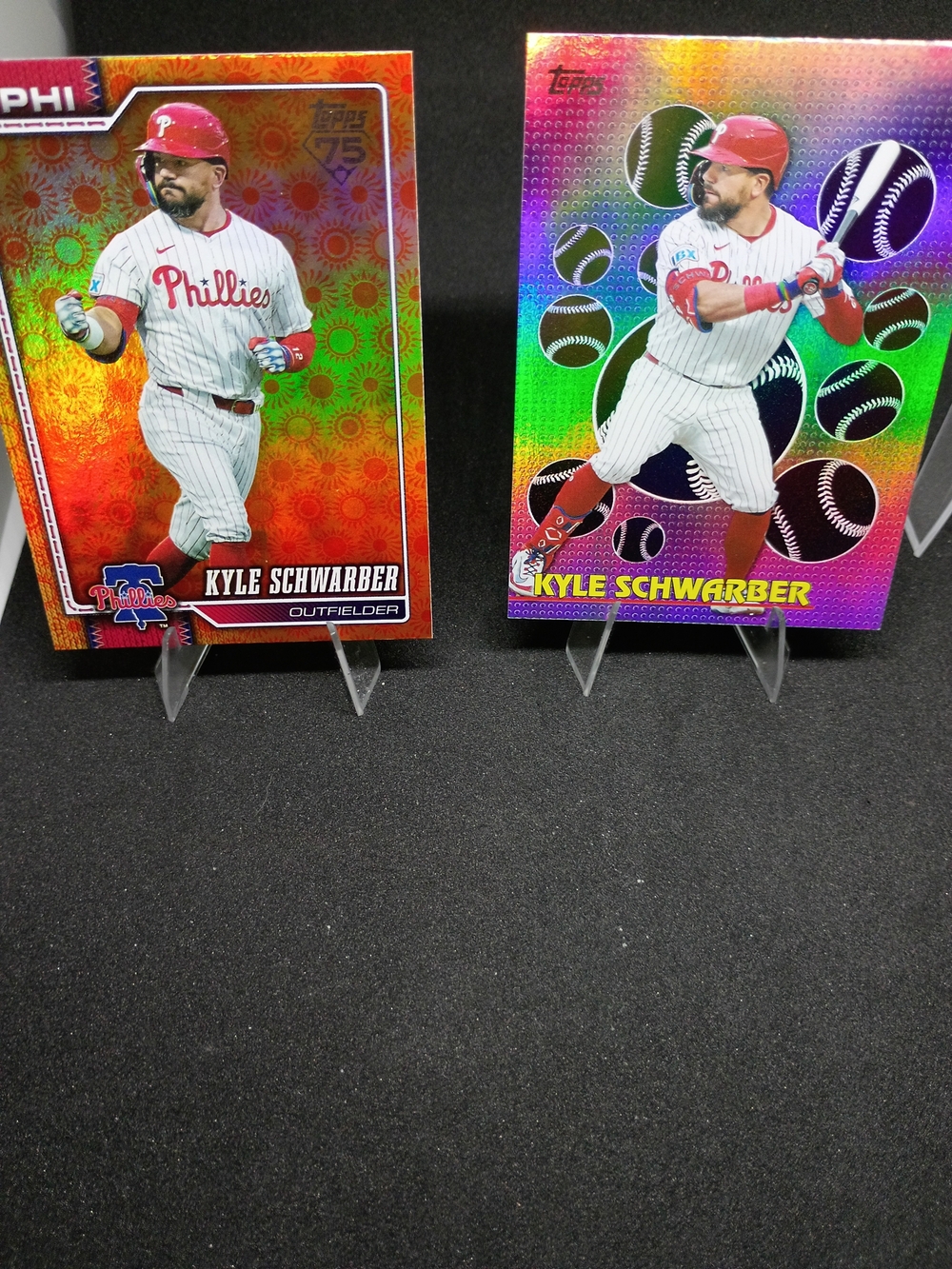 Topps Holographic Baseball Card Display - Red